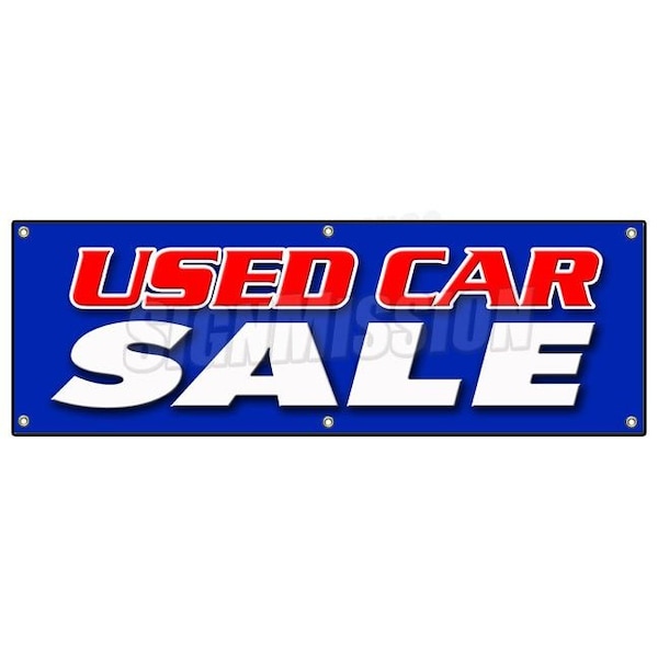 USED CAR SALE BANNER SIGN cars sell signs dealer dealership store buy here